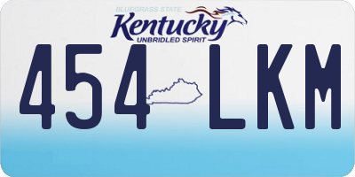 KY license plate 454LKM