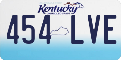 KY license plate 454LVE
