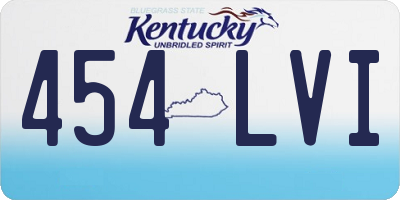 KY license plate 454LVI