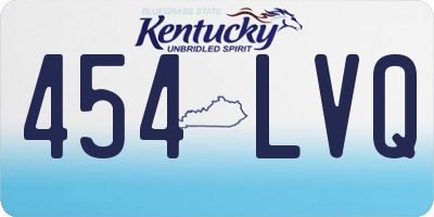 KY license plate 454LVQ