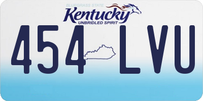 KY license plate 454LVU