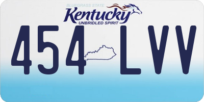 KY license plate 454LVV