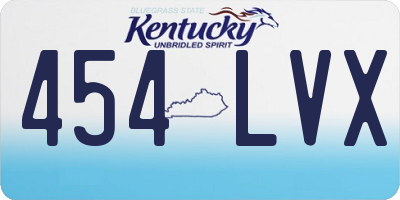 KY license plate 454LVX