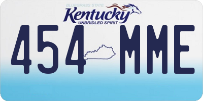 KY license plate 454MME
