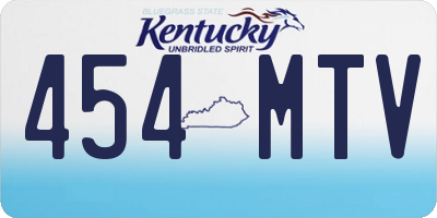 KY license plate 454MTV