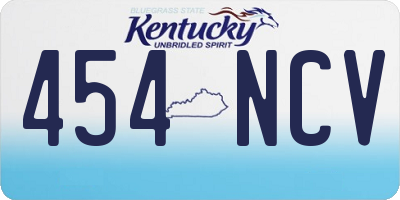 KY license plate 454NCV