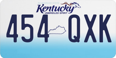 KY license plate 454QXK