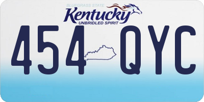 KY license plate 454QYC
