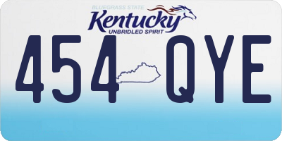 KY license plate 454QYE