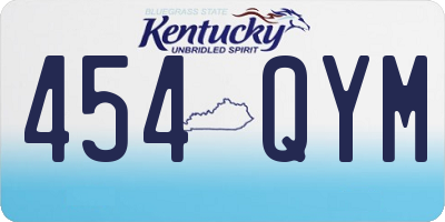 KY license plate 454QYM