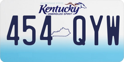 KY license plate 454QYW