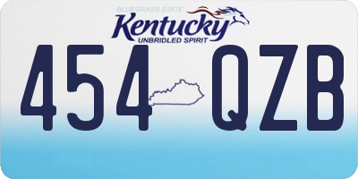 KY license plate 454QZB