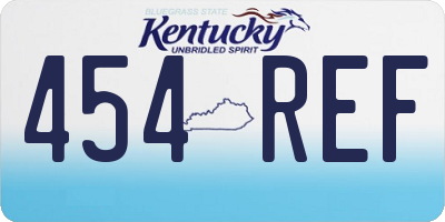 KY license plate 454REF