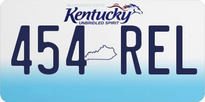 KY license plate 454REL