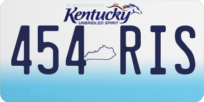 KY license plate 454RIS