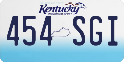 KY license plate 454SGI