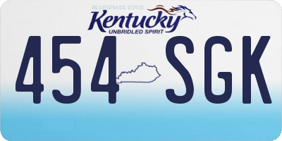 KY license plate 454SGK