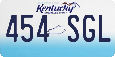 KY license plate 454SGL