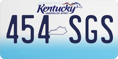 KY license plate 454SGS