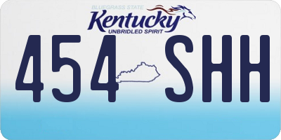 KY license plate 454SHH