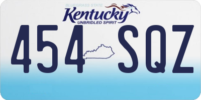 KY license plate 454SQZ