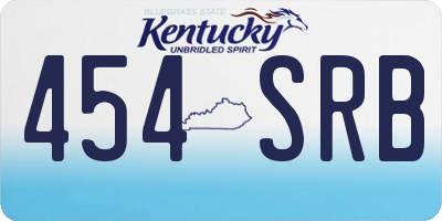 KY license plate 454SRB
