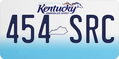 KY license plate 454SRC