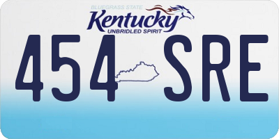 KY license plate 454SRE