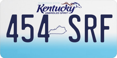 KY license plate 454SRF