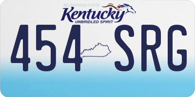 KY license plate 454SRG