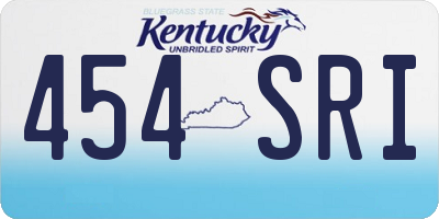 KY license plate 454SRI