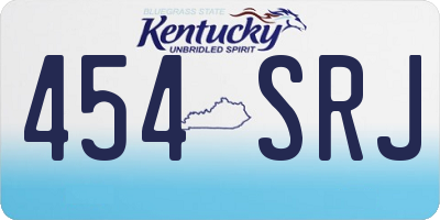 KY license plate 454SRJ