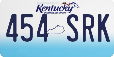 KY license plate 454SRK