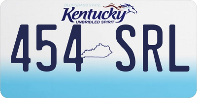 KY license plate 454SRL