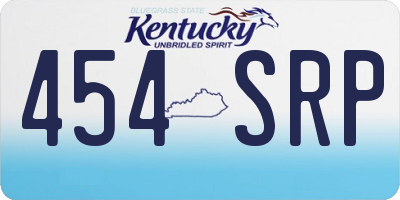 KY license plate 454SRP