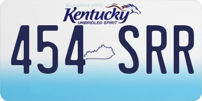 KY license plate 454SRR