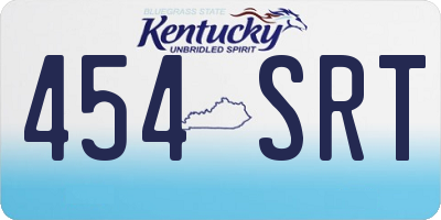 KY license plate 454SRT