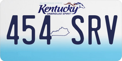 KY license plate 454SRV