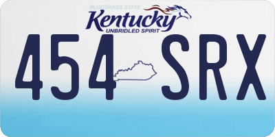 KY license plate 454SRX