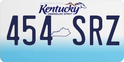 KY license plate 454SRZ