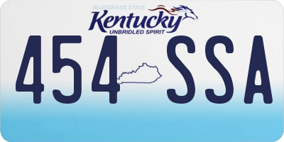 KY license plate 454SSA