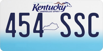 KY license plate 454SSC