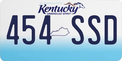KY license plate 454SSD