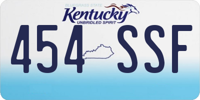 KY license plate 454SSF