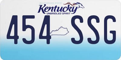 KY license plate 454SSG