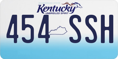 KY license plate 454SSH