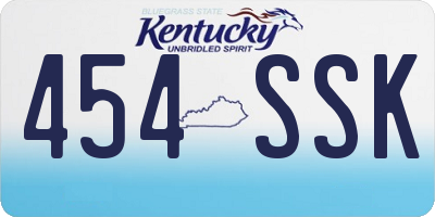 KY license plate 454SSK