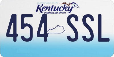 KY license plate 454SSL