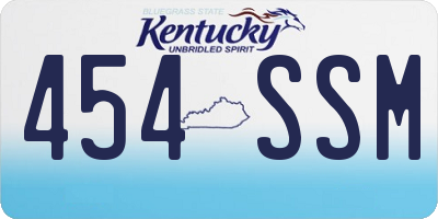 KY license plate 454SSM