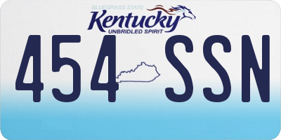KY license plate 454SSN